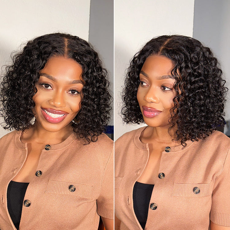Special Deal | Natural Black Deep Curly Glueless 5x5 Closure Pre-Cut Lace Wig Breathable Cap