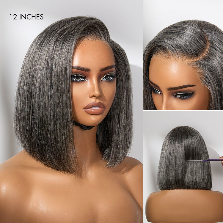 AiryFit Scalp Care Wigs | Silky Blunt Cut Bob Snugfit Glueless Minimalist HD Lace Short Wig Pre-Cut Lace  - US Only