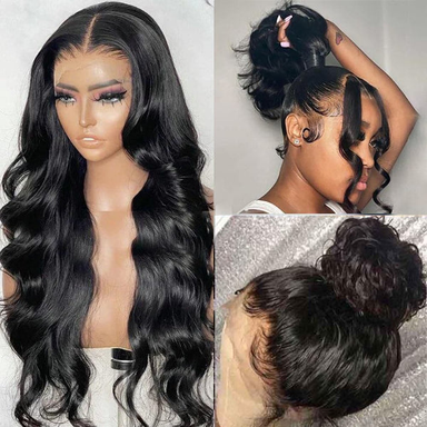 Melted Hair Natural Black Body Wave Wig Full Lace Wig – Style 3898