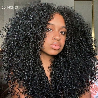 Halo Hair Style Too Easy Texture 3-In-1 Half Wig 180% Density Kinky Curly / Yaki Straight Glueless Flexi-Fit Drawstring Wig