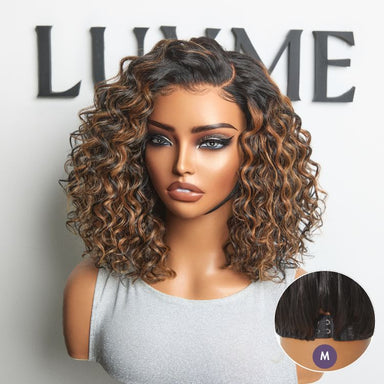 Melted Hair Natural Black Deep Wave Wig Glueless Pre-Cut Lace Wig