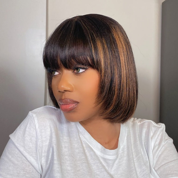Melted Hair Natural Black Yaki Straight Wig Minimalist Lace Wig – Style 5866