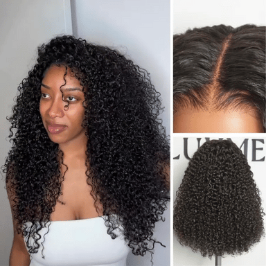Halo Hair Style All-Day Comfort Wig 180% Density Voluminous & Bouncy Messy Burmese Curly Glueless 7x6 Closure HD Lace Human Hair Wig Pre-Cut Lace