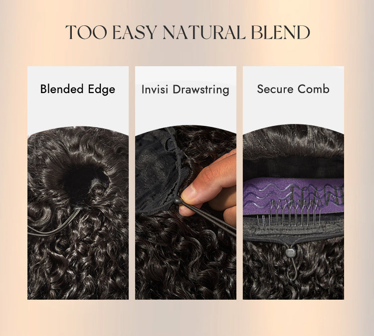Melted Hair Chestnut Brown With Honey Blonde Highlights Yaki Body Wave Layer Cut half Wig-06