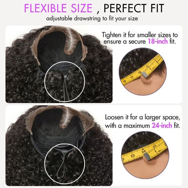 180% Density Face-Framing Trendy Curly Wig Glueless Ear-to-ear Wide T Lace Front Wig Human Hair Pre-Cut Lace