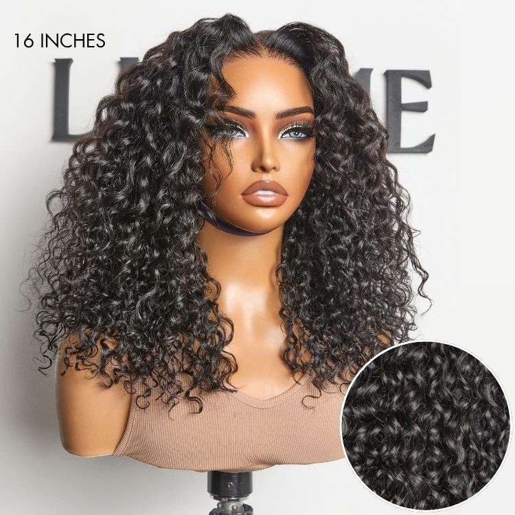 AiryFit Scalp Care Wigs | Effortless Water Wave Snugfit Glueless 5x5 Closure Pre-Cut Lace Curly Wig