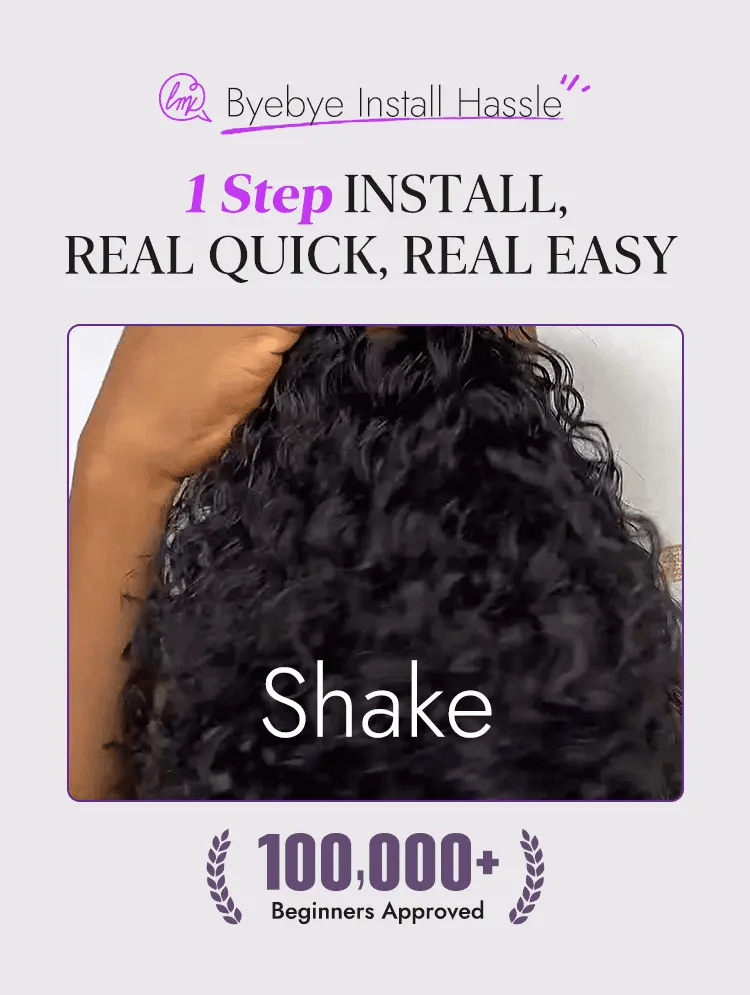 Exclusive Sale | Beginner Friendly Water Wave Minimalist Lace Glueless Short Wig with Bangs-22
