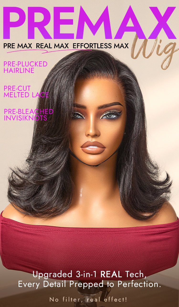 Retro 90s Flip Ends Bob Cut Wig Glueless 13x4 Frontal Lace Human Hair Wig-11