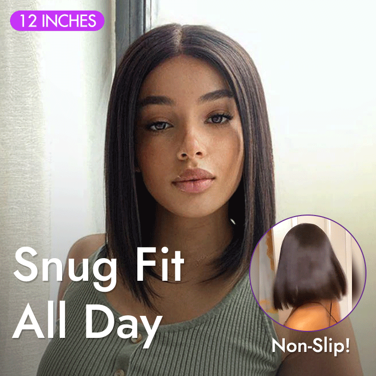 Halo Hair Style Hair 180% Density Beginner Friendly Glueless Silky Blunt Cut 4x4 Closure Bob Wig 100% Human Hair | Upgraded 2.0 - US Only