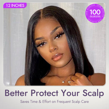 My GO-TO BOB - Glueless 5x5 Closure HD Lace Silky Straight Human Hair Wig