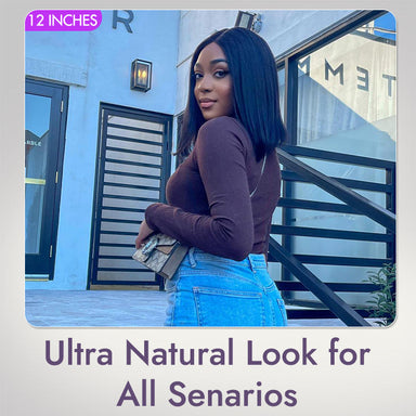 My GO-TO BOB - Glueless 5x5 Closure HD Lace Silky Straight Human Hair Wig