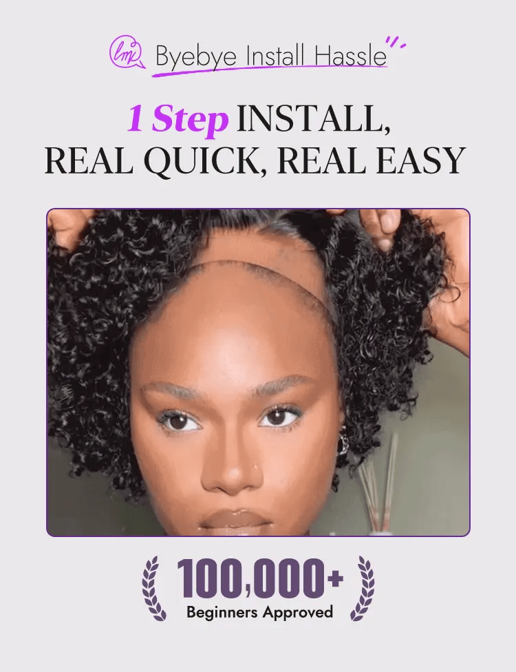 Trendy Short Cut Curly Minimalist HD Lace Glueless Side Part Wig 100% Human Hair-37