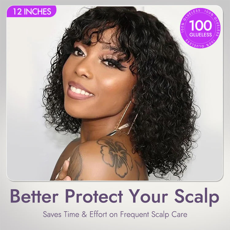 Melted Hair 150% Natural Black Water Wave Wig Glueless Minimalist Lace Wig – Style 3402