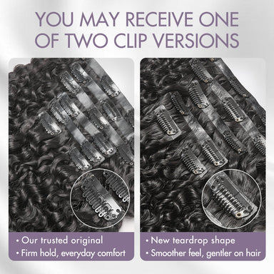 Full Hair Kinky Straight Seamless Clip in Human Hair Extensions Hair Pieces 135g 9pcs / 7pcs with Free Gift - Limited Offer