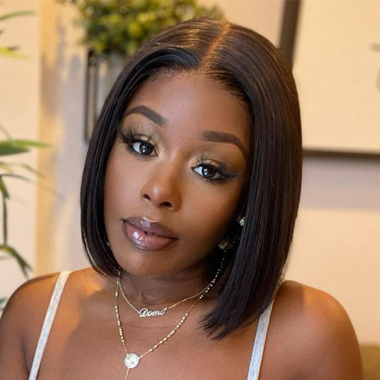 My GO-TO BOB - Glueless 5x5 Closure HD Lace Silky Straight Human Hair Wig