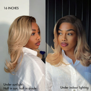 Shake Shape | Effortlessly Chic Layered Haircut Wavy Glueless HD Minimalist Lace Short Wig