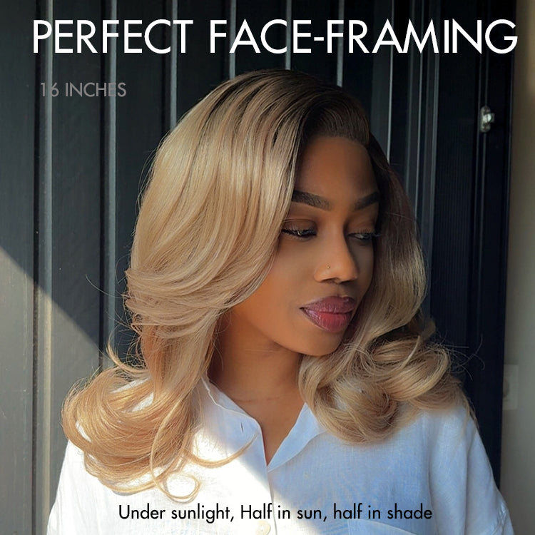 Shake Shape | Effortlessly Chic Layered Haircut Wavy Glueless HD Minimalist Lace Short Wig
