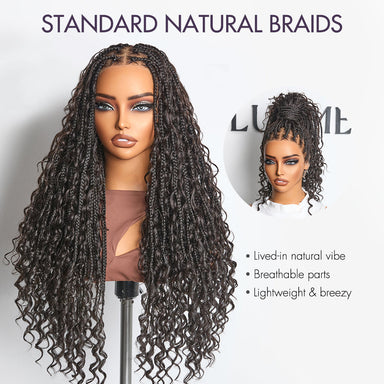 Melted Hair Natural Black Curly Wig Full Lace Wig – Style 0858