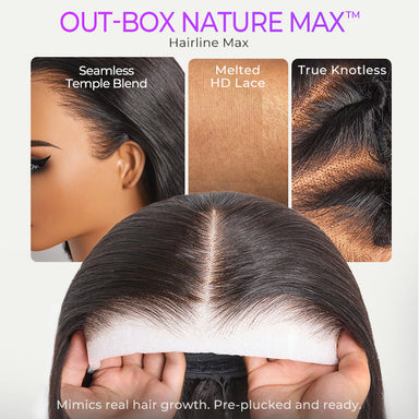 New Customers Only | NatureMAX 200% / 250% Density Loose Wave Glueless 13x6 HD Lace Front Wig Human Hair Pre-Cut Lace Flexi-Fit Drawstring Cap