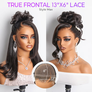 New Customers Only | NatureMAX 200% / 250% Density Loose Wave Glueless 13x6 HD Lace Front Wig Human Hair Pre-Cut Lace Flexi-Fit Drawstring Cap