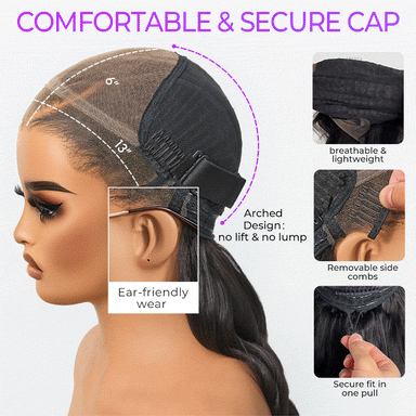 New Customers Only | NatureMAX 200% / 250% Density Loose Wave Glueless 13x6 HD Lace Front Wig Human Hair Pre-Cut Lace Flexi-Fit Drawstring Cap