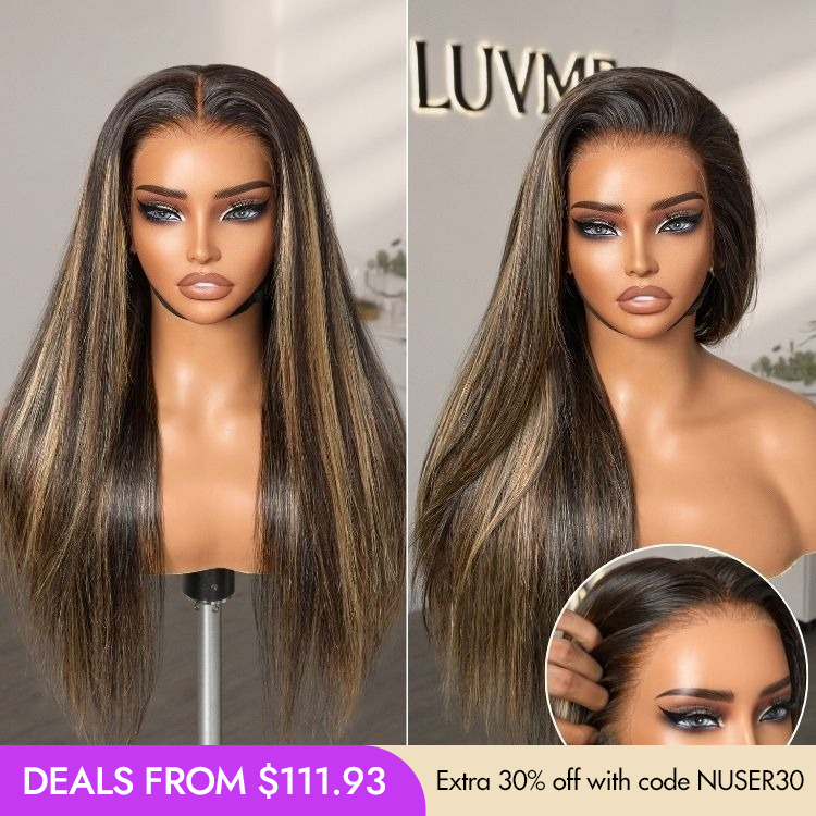 New Customers Only | PreMax Wigs | Super Natural Hairline Silky Straight Glueless 13x4 Frontal Lace Wig Human Hair Pre-Cut Lace