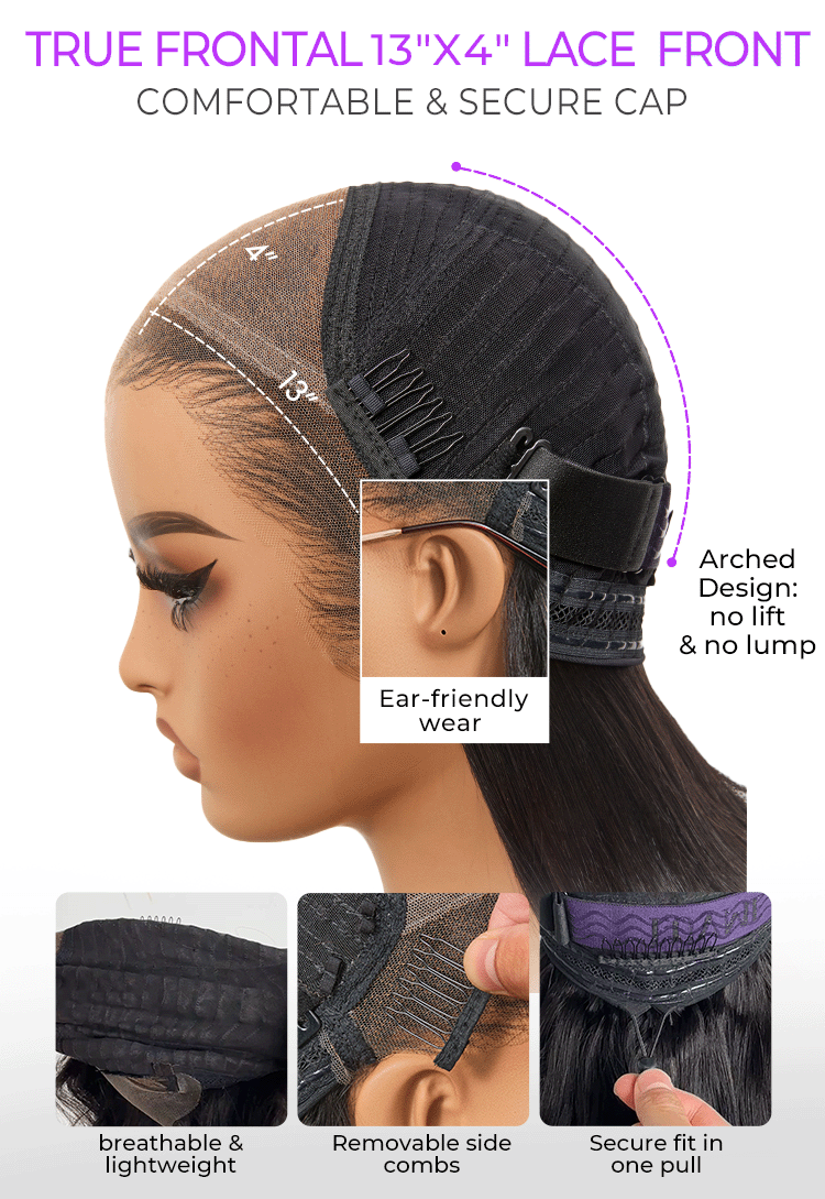 VIP Only | NatureMAX 200% / 250% Density Loose Wave Glueless Ear-to-ear 13x4 HD Lace Front Wig Pre-Cut Lace Flexi-Fit Drawstring Cap-11