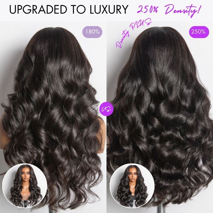 NatureMAX 200% / 250% Density Loose Wave Glueless Ear-to-ear 13x4 HD Lace Front Wig Pre-Cut Lace Flexi-Fit Drawstring Cap