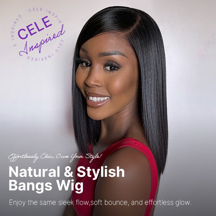 Melted Hair 150% Natural Black Silky Straight Wig Glueless 5x5 Closure Wig – Style 1114
