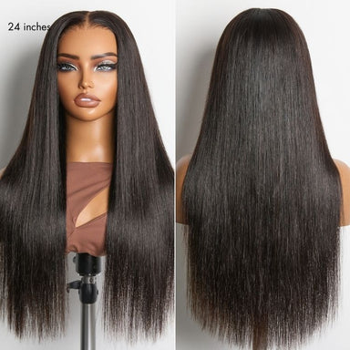 NatureMAX Silky Straight Glueless Ear-to-ear 13x4 HD Lace Front Wig Pre-Cut Lace