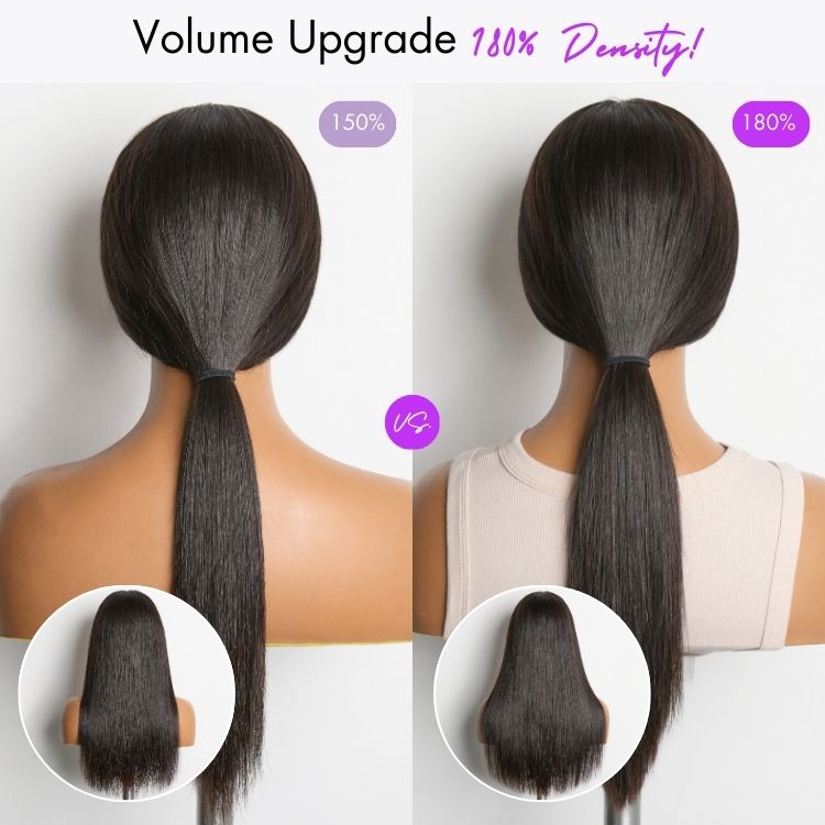 NatureMAX Silky Straight Glueless Ear-to-ear 13x4 HD Lace Front Wig Pre-Cut Lace