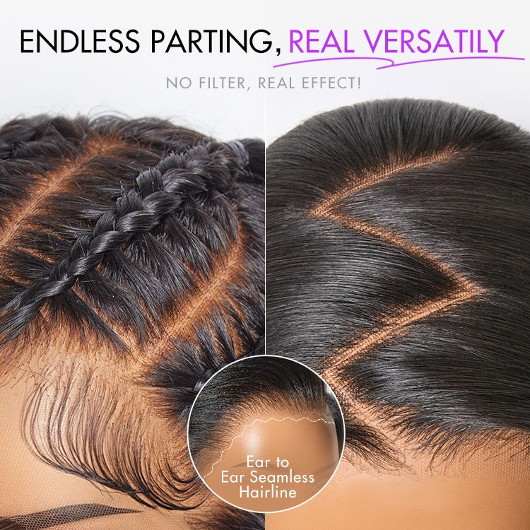 VIP ONLY | PreMax Wigs | Ultra Natural Hairline Brown Highlight Silky Straight Glueless 13x4 Frontal Lace Long Wig
