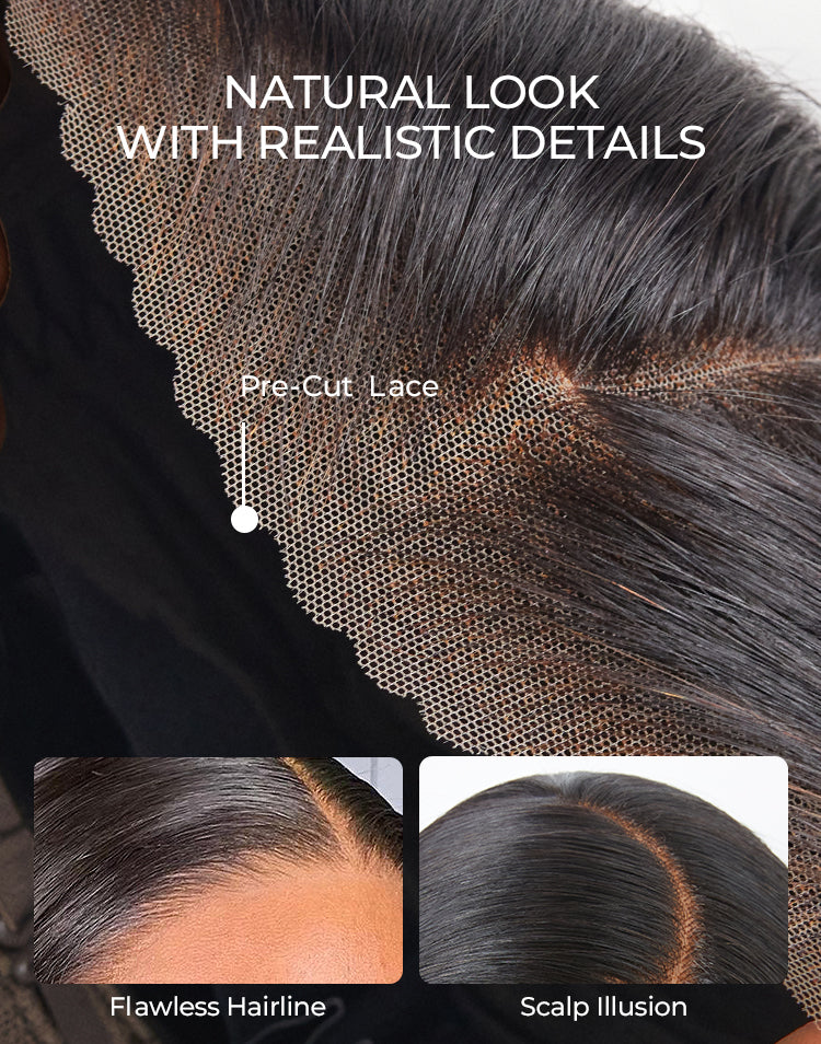 Melted Hair 180% Density Honey Blonde Highlight Silky Straight Glueless 5x5 Closure HD Lace Long Wig-10