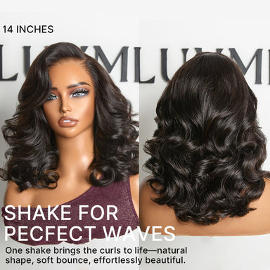 NatureMAX 200% Density Ombre Brown / Natural Loose Wave Glueless 13x6 HD Lace Front Shoulder Length Wig Pre-Cut Lace Flexi-Fit Drawstring Cap