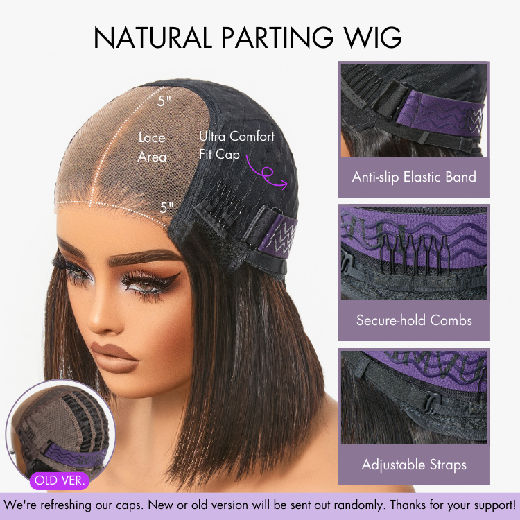 Warm Caramel Brown / Natural Black / Blonde Highlight Deep Curly Glueless 5x5 Closure Pre-Cut Lace Wig