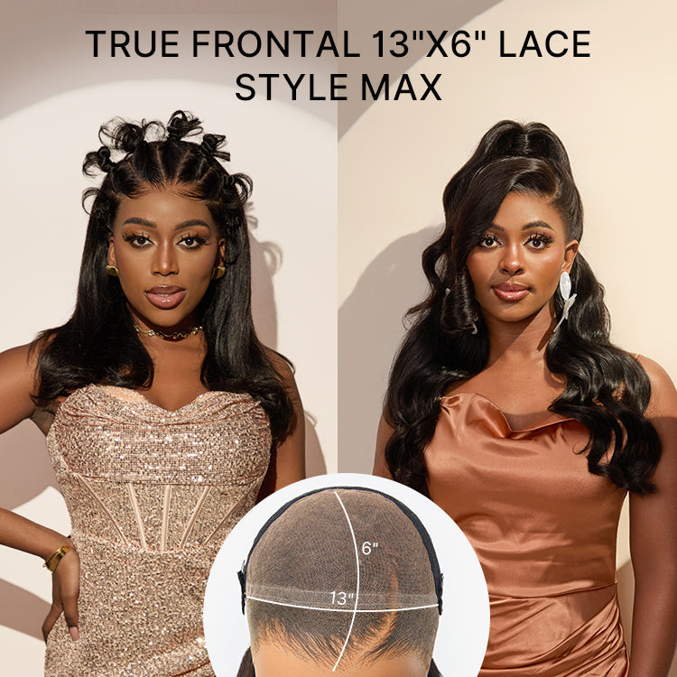 NatureMAX 200% Density Loose Wave Glueless 13x6 HD Lace Front Wig Human Hair Pre-Cut Lace Flexi-Fit Drawstring Cap