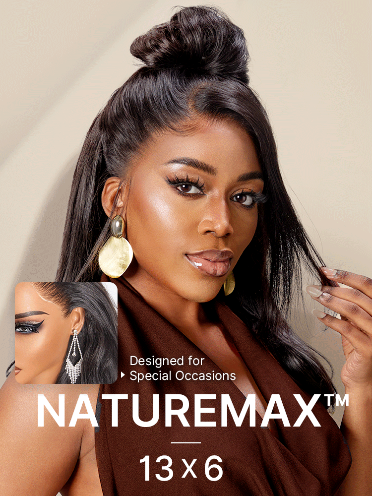 NatureMAX™ 200% Density Loose Wave Glueless 13x6 HD Lace Front Shoulder Length Wig Pre-Cut Lace Flexi-Fit Drawstring Cap-19