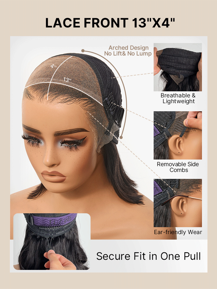 NatureMAX™ 250% Density Loose Wave Glueless Ear-to-ear 13x4 HD Lace Front High Density Wig Pre-Cut Lace Flexi-Fit Drawstring Cap-23