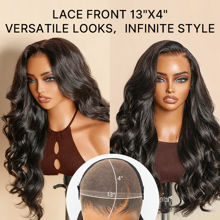 NatureMAX 250% Density Loose Wave Glueless Ear-to-ear 13x4 HD Lace Front High Density Wig Pre-Cut Lace Flexi-Fit Drawstring Cap