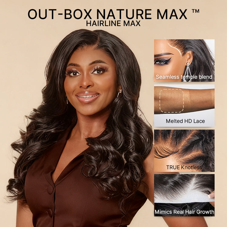 NatureMAX 250% Density Loose Wave Glueless 13x6 HD Lace Front High Density Long Wig Pre-Cut Lace Flexi-Fit Drawstring Cap