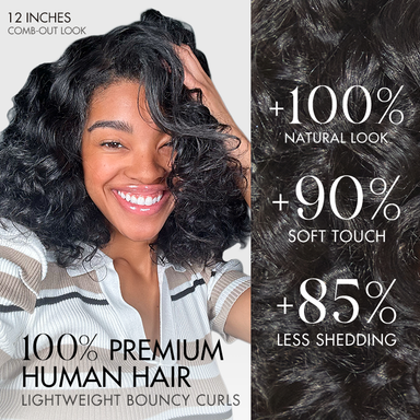 Halo Hair Style Hair Mature Bouncy Curl Left C Part Glueless Minimalist HD Lace Wig Pre-Cut Lace