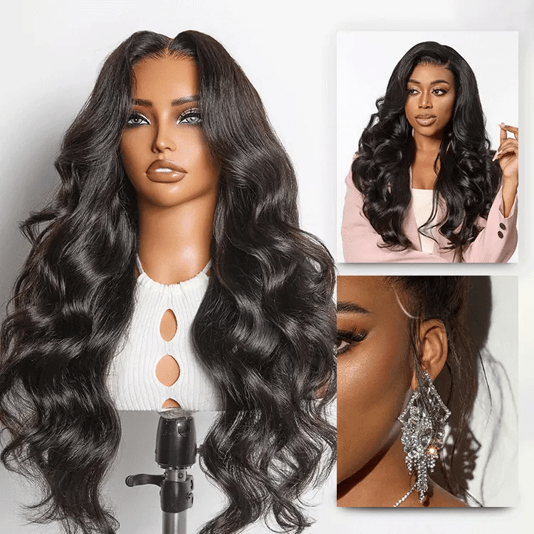 NatureMAX 200% / 250% Density Loose Wave Glueless Ear-to-ear 13x4 HD Lace Front Wig Pre-Cut Lace Flexi-Fit Drawstring Cap