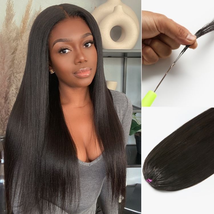 Readitress Pre-Separated Feather Crochet Human Hair for Miracle Knots Boho Braids | Silky Straight Protective Style (Free Gifts Included) - US Only