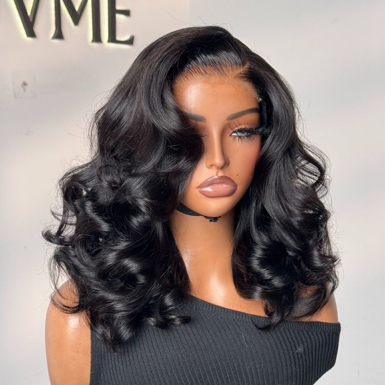 MyOwn-Fit Wig 180% Density Glueless 7x6 Closure HD Lace Loose Body Wave Short Wig Pre-Cut Lace
