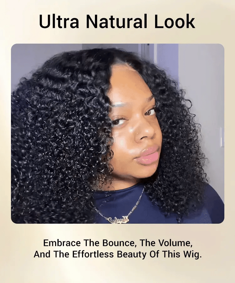 Beginner Friendly 220% Density Glueless 5x5 Closure Pre-Cut Lace Afro Curly Wig Flexi-Fit Drawstring Cap-15