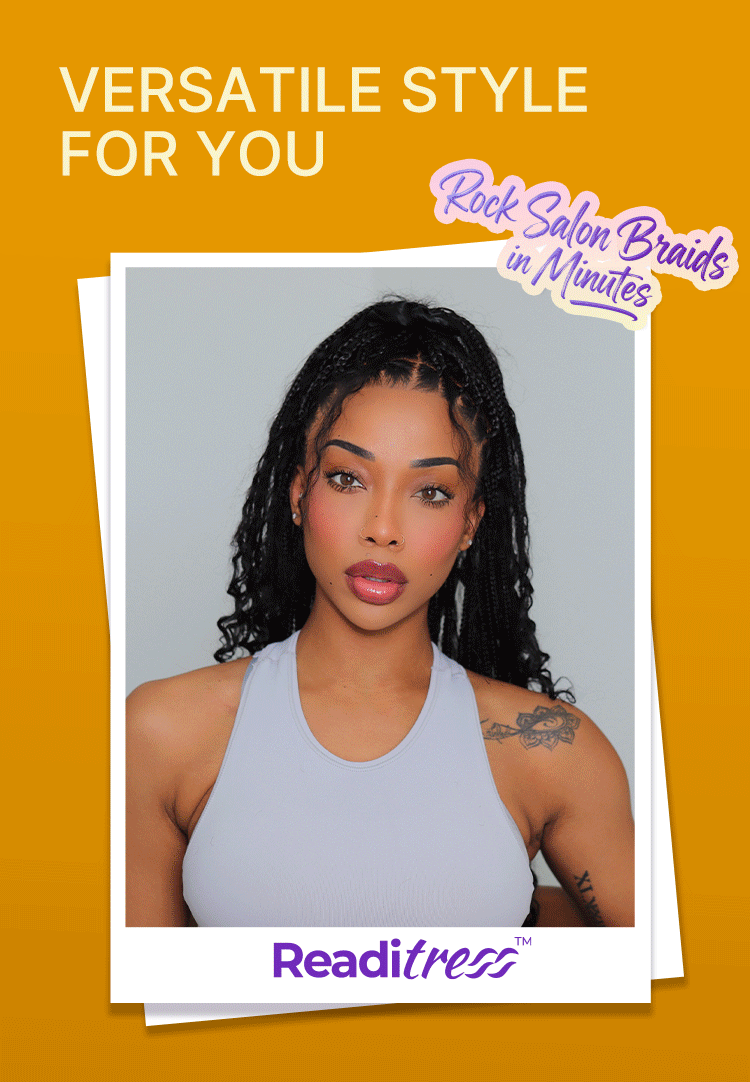 New Customers Only | HD Full Lace Knotless Boho Curls Braided Bob Wig Flexi Fit Invisi Drawstring Cap-14
