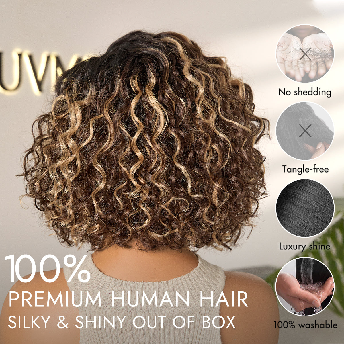 Tiktok Exclusive Deal | Ready to Go Water Wave Short Curly Bob Wig Glueless Minimalist HD Lace Wig Pre-Cut Lace