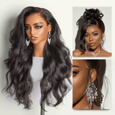 Melted Hair 200% Natural Black Loose Wave Wig Glueless 13x6 Frontal Pre-Cut Lace Wig – Style 7658