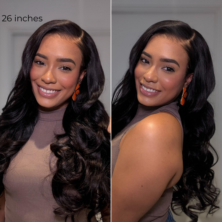 Tiktok Exclusive Deal | NatureMAX 200% Density Ombre Brown / Natural Black Loose Wave Glueless 13x6 / 13x4 HD Lace Front Wig Pre-Cut Lace Flexi-Fit Drawstring Cap