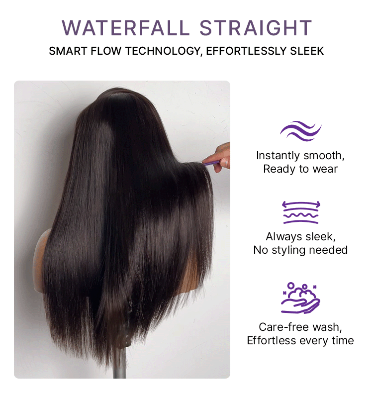 Melted Hair All-Day Comfort Wig 180% Density Bone Straight with Baby Hair PartingMax Glueless 7x6 Closure HD Lace Wig Pre-Cut Lace-12